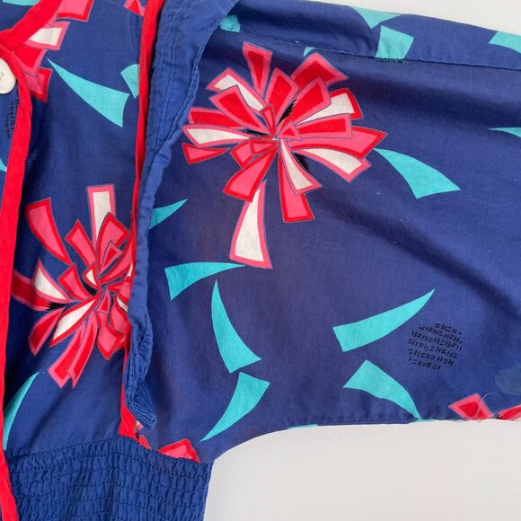 Jeanne Marc  Vintage 1980s Abstract Wrap Dress Small Novelty Print Avant Garde - Picture 13 of 16